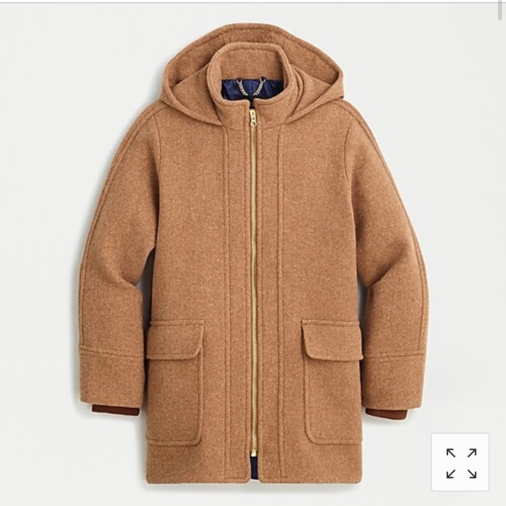 Swing coat in Italian stadium-cloth wool